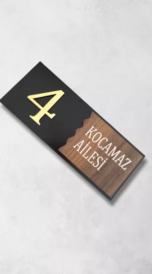 Dekoratif Kapı Numaralık Dış Kapı Numarası ve Numaralık Panosu-Kişiye Özel