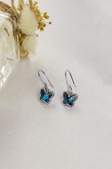 Swarovski Butterfly Taşlı Gümüş Kaplama Küpe