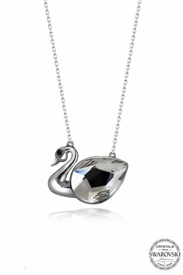 Kutaydan SWR Crystal Kuğu Figürlü Kadın Gümüş Kolye
