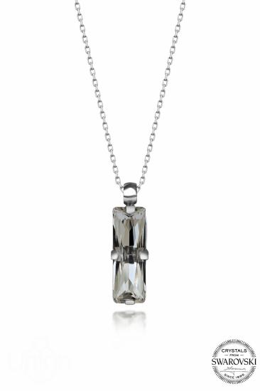 Kutaydan SWR Crystal 21 x 7 mm Baget Kadın Gümüş Kolye