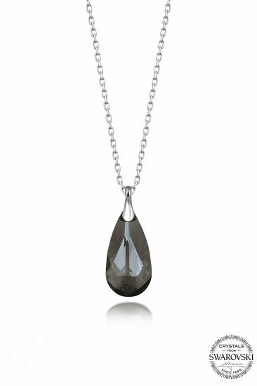 Kutaydan SWR Crystal 24 mm Hematit Damla Kadın Gümüş Kolye