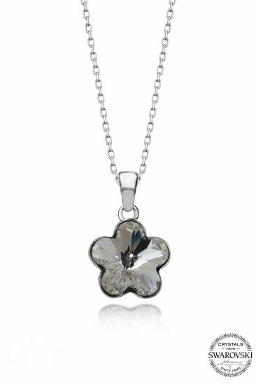 Kutaydan SWR Crystal 10 mm Papatya Figürlü Beyaz Kadın Gümüş Kolye