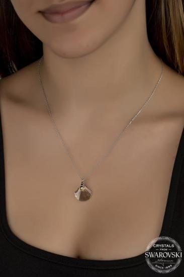 Kutaydan SWR Crystal 16 mm Deniz Kabuğu Kadın Gümüş Kolye