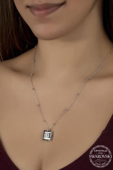 Kutaydan SWR Crystal 16 mm Hematit Kadın Gümüş Kolye