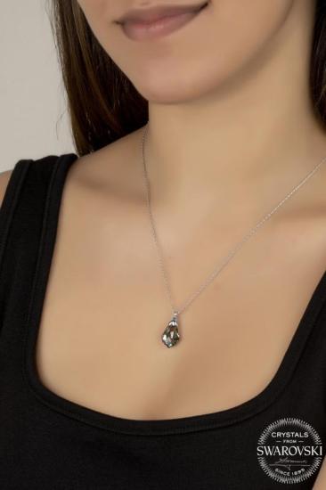 Kutaydan SWR Crystal 16 mm Beads Çam Kadın Gümüş Kolye