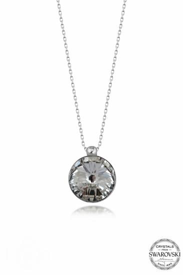 Kutaydan SWR Crystal 14 mm Yuvarlak Kadın Gümüş Kolye