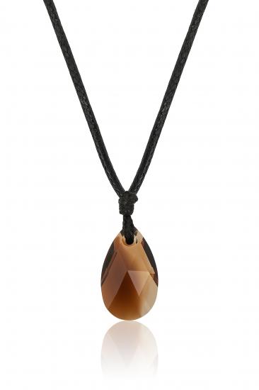 Swarovski® 6106 Pear-Shaped Topaz Damla İpli Kolye