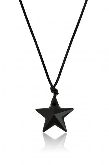 Swarovski® 6714 Star Jet İpli Kolye