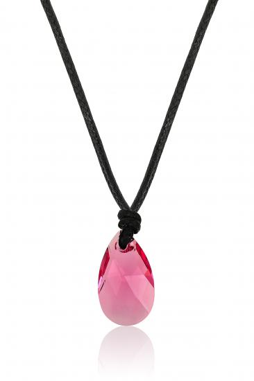 Swarovski® 6106 Pear-Shaped Lıght Rose Damla İpli Kolye