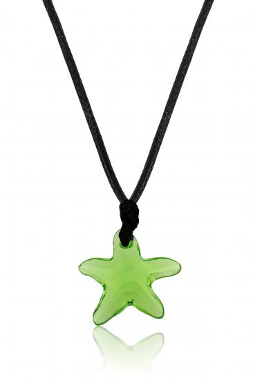 Swarovski® 6721 Starfish Peridot İpli Kolye