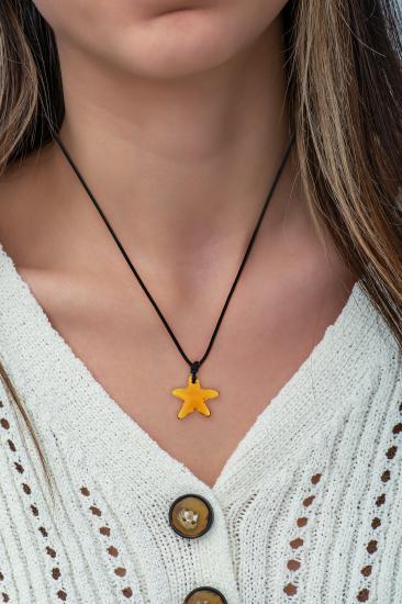 Swarovski® 6721 Starfish Topaz İpli Kolye
