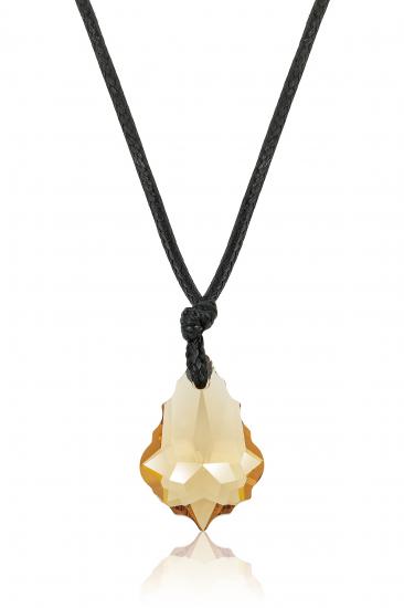Swarovski® 6090 Baroque Golden Shadow İpli Kolye