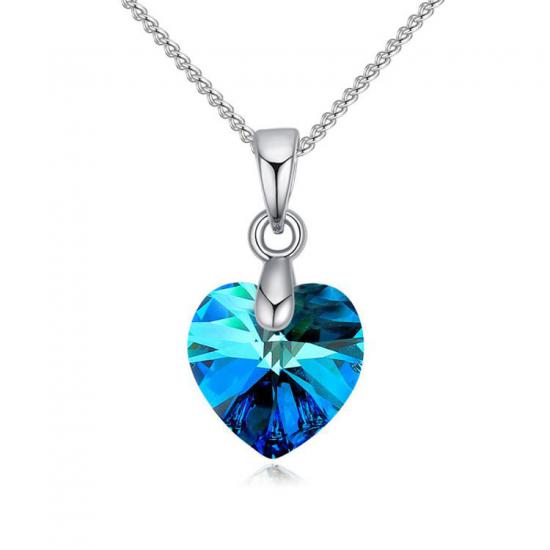 Swarovski® 6228 Xilion Heart Heliotrope Kolye