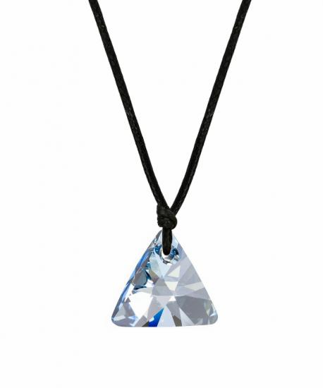 Swarovski® 6628 Xilion Triangle Blue Shade İpli Kolye
