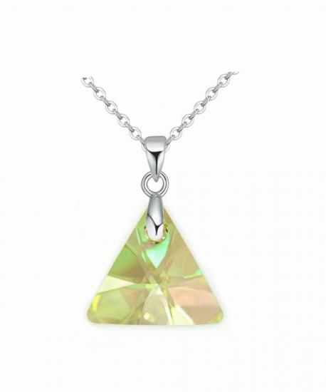 Swarovski® 6628 Xilion Triangle Luminous Green Kolye