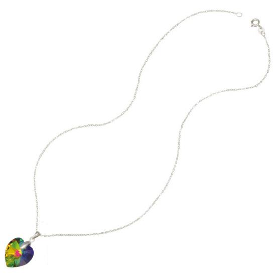 Swarovski® 6228 Xilion Heart Vitrail Medium Kolye