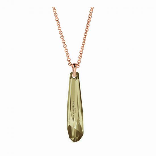 Swarovski® 6016 Golden Shadow Grand Crystalactite Rose Kaplama Kolye