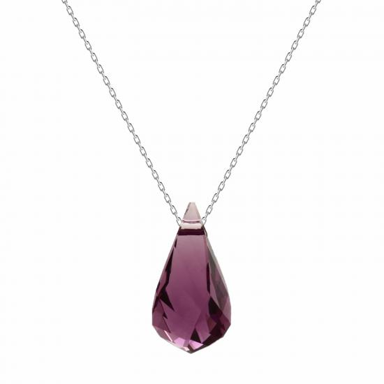 Swarovski® 6020 Amethys Helix Gümüş Kolye