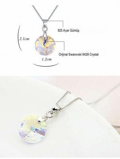 Swarovski® 6428 JanJan 925 Ayar Gümüş Kolye