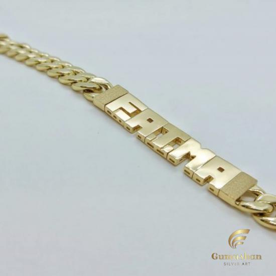 Kişiye Özel İsimli 925 Ayar Gümüş Bileklik