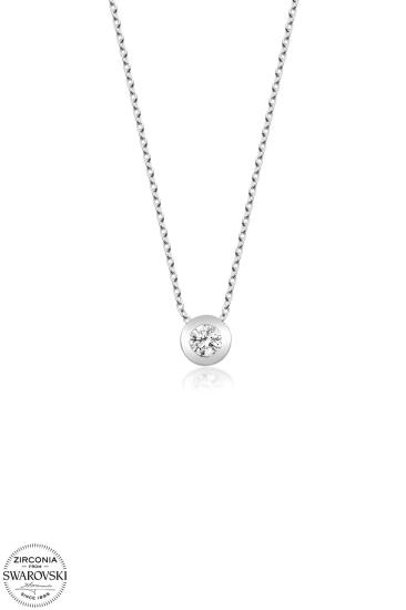 Kutaydan SWR Zirconia 0,36 CT Minimal Kadın Gümüş Kolye