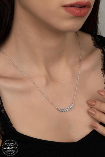 Kutaydan SWR Zirconia Su Yolu Montür Kadın Gümüş Kolye