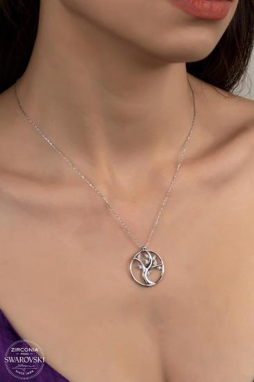 Kutaydan SWR Zirconia Yaşam Ağacı Kadın Gümüş Kolye