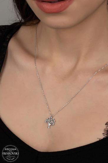 Kutaydan SWR Zirconia Yaşam Ağacı Kadın Gümüş Kolye