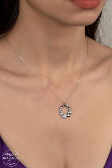 Kutaydan SWR Zirconia Kalplerin Dansı Kadın Gümüş Kolye