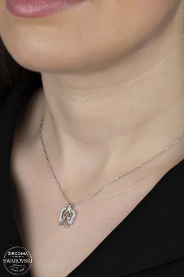 Kutaydan SWR Zirconia Meleğimsin Kadın Gümüş Kolye