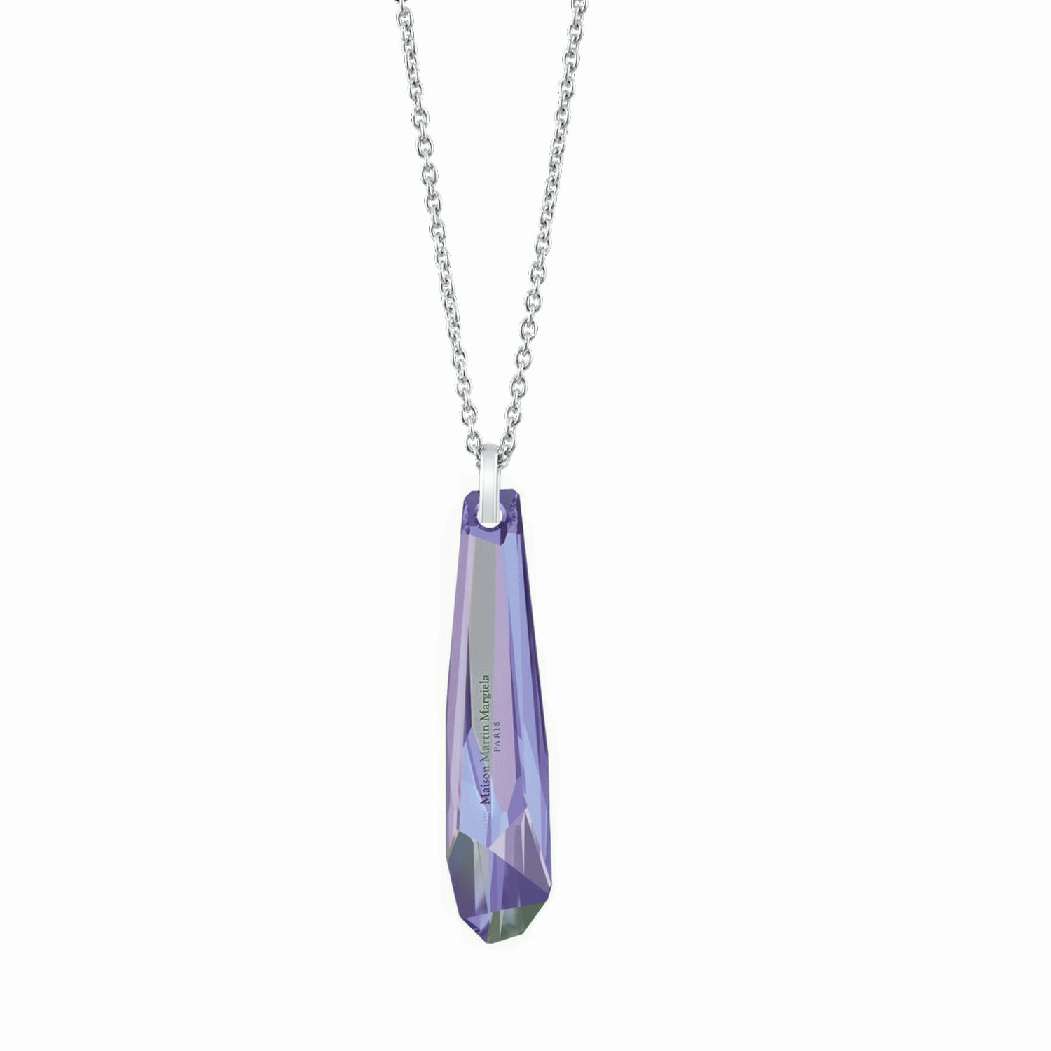 Swarovski® 6016 Vitrail light Grand Crystalactite Gümüş Kolye