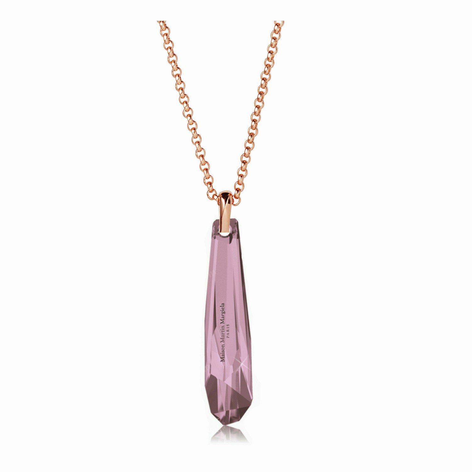 Swarovski® 6016 Antique Pink Crystalactite Rose Kolye