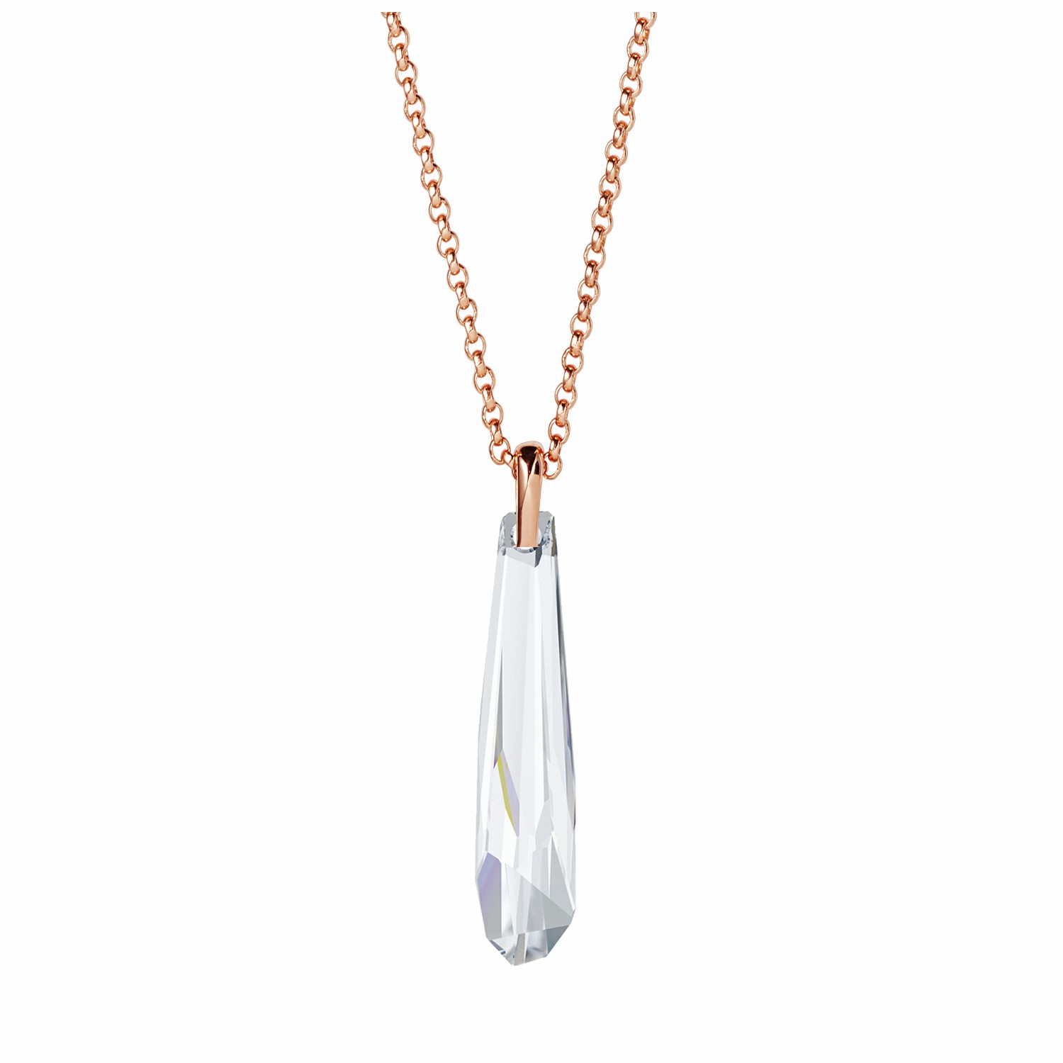 Swarovski® 6016 Crystal Crystalactite Rose Kolye