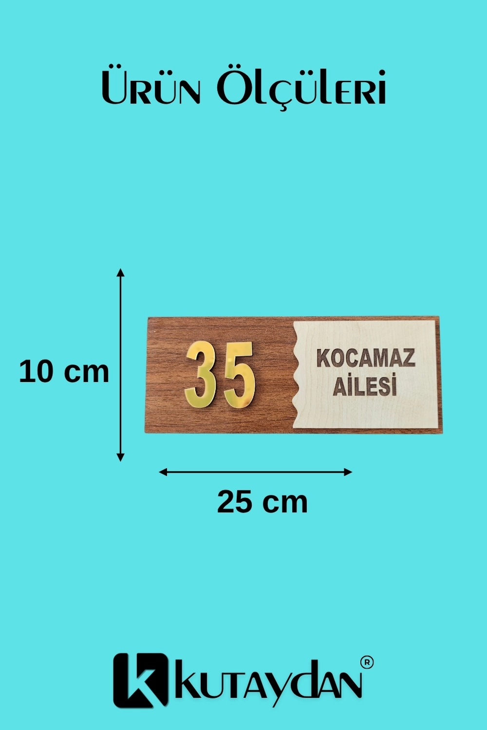 Dekoratif Kapı Numaralık Dış Kapı Numarası ve Numaralık Panosu-Kişiye Özel